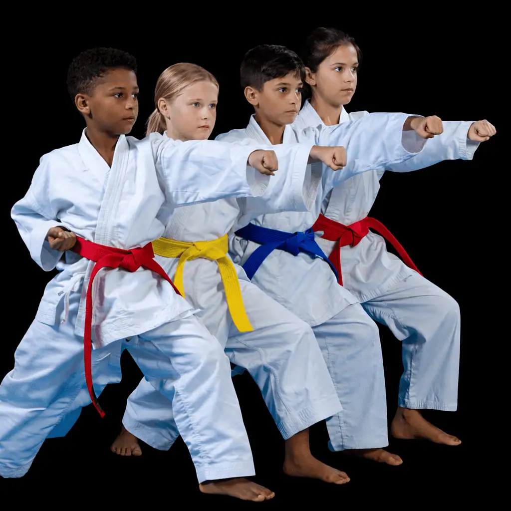 Kids karate class at Dragon Karate School in Summerville, SC